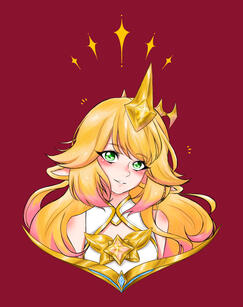 Soraka (Portrait, simple bg)